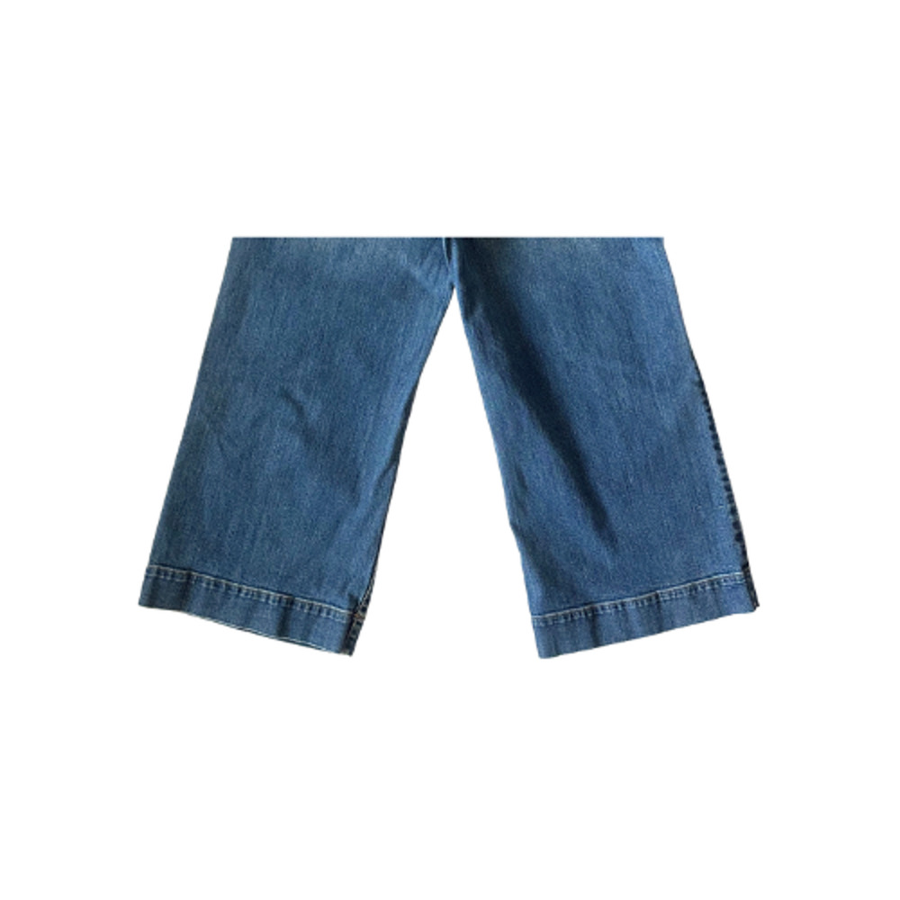 a.n.a Jeans High-Rise Women’s Size 10 Wide Leg Cropped Button-Fly Blue Denim - Picture 7 of 9